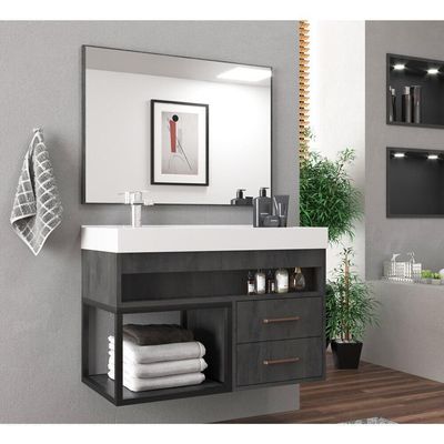 Gabinete Com Cuba 80Cm Multimóveis Cr10071 Carbono