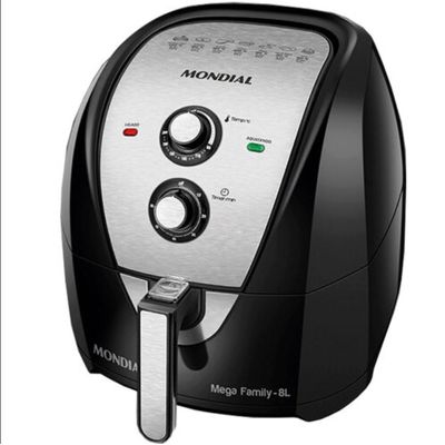 Fritadeira AIR FRYER Mondial Mega Family 8L 1900W  - 5993-01   PRETO/INOX   110 VOLTS