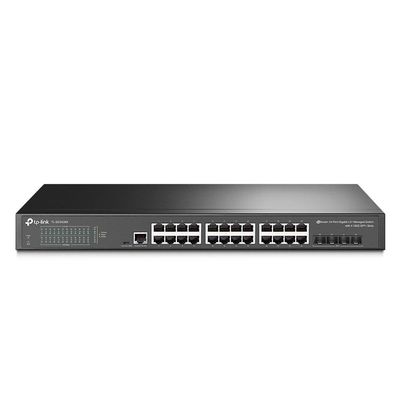 Switch Gerenciavel TP-LINK L2, 24X Portas Gigabit 10/100/1000MBPS, 4X SLOTS SFP e 10GE Jetstream
