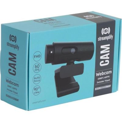 Webcam FULL HD 1080P 60FPS CAM Preta Streamplify