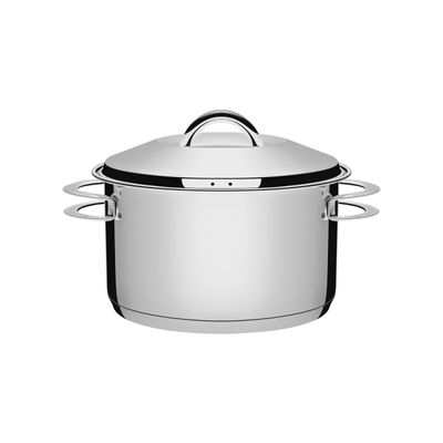 Caçarola Tramontina Solar Funda em Aço Inox Fundo Triplo com Tampa e Alças 24 cm 6,1 L