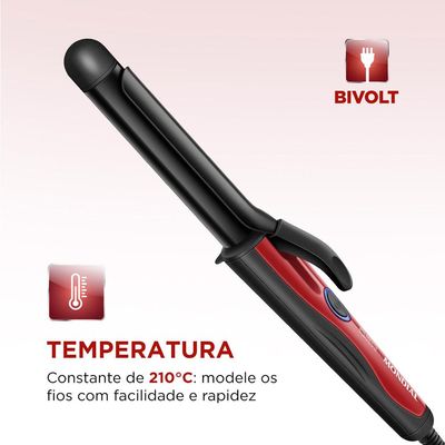 Escova Modeladora de Cachos Red Infinity Mondial EM12 Bivolt