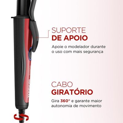 Escova Modeladora de Cachos Red Infinity Mondial EM12 Bivolt