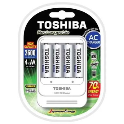 Carregador de Pilhas AA/AAA TNHC-6GAE4 CB C/ 4 AA Toshiba