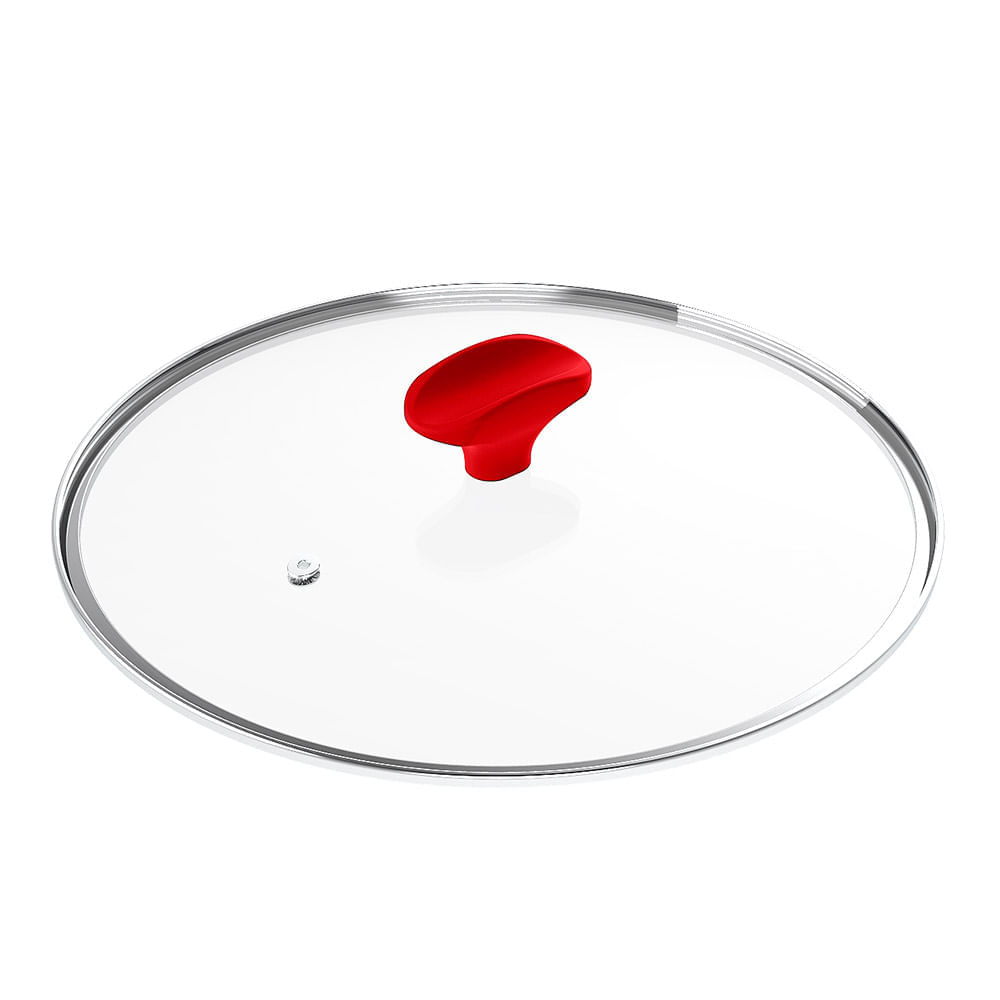 Tampa de Vidro Ichef Polishop - Shark Series - 20Cm - Vermelha