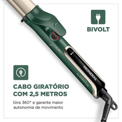 Modelador De Cachos By Juliette Mondial Verde Oliva Bivolt Bivolt