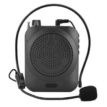 Amplificador de Voz Megafone com Microfone e Rádio FM para Professores K8 Preto