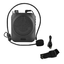 Amplificador de Voz Megafone com Microfone e Rádio FM para Professores K8 Preto