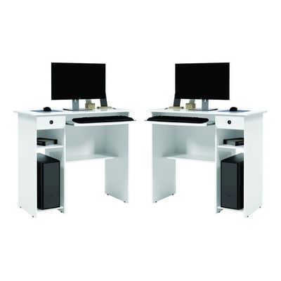 Conjunto Mesa De Computador Afrodite Branco