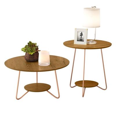 Jogo De Mesa Centro E Lateral Home Freijo