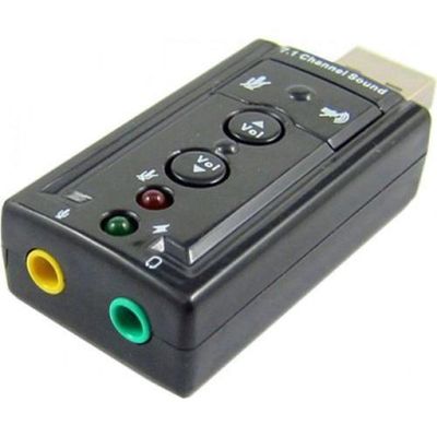 Adaptador Placa de Som Usb 7.1 com Entrada P2 Fone Microfone