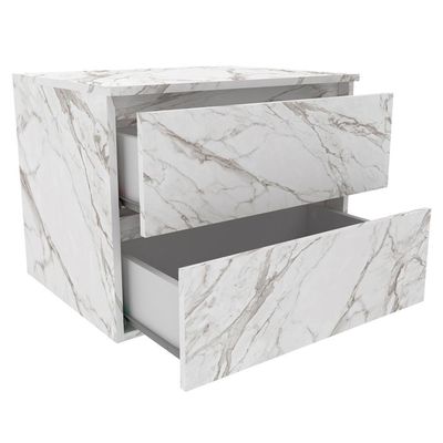 Conjunto Para Banheiro Com Cuba E Espelho Marmore Branco