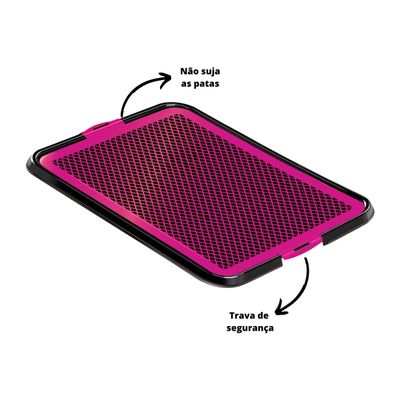 Sanitário Pet Higiênico Xixi Fácil Pop Rosa - Furacão Pet