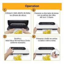 Seladora Eletrica A Vacuo 220V Conserva Alimento Sela