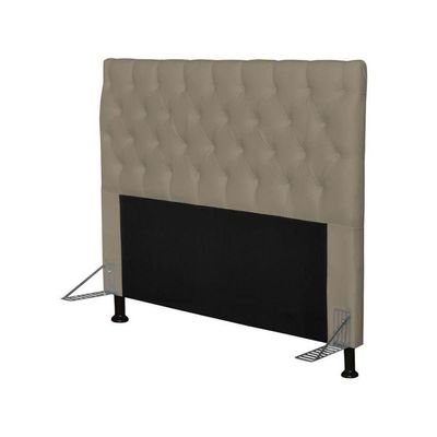Cabeceira Cama Box Casal 195cm Cristal Corino Areia
