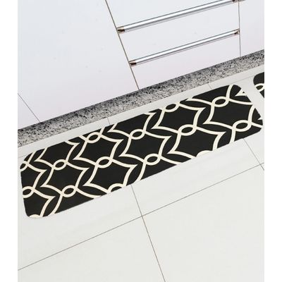 Tapete Cozinha Base Antiderrapante Tapetes Junior Preto UN