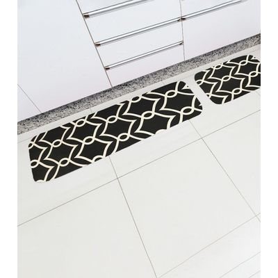 Tapete Cozinha Base Antiderrapante Tapetes Junior Preto UN