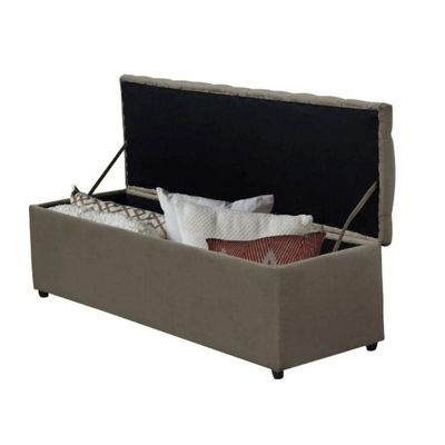 Báu Calçadeira Sapateira Dubai 1,20 Mt-suede Bege