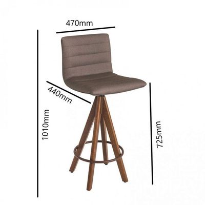 Kit 5 Banquetas Gourmet Giratoria Julia Marrom