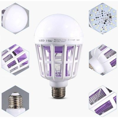 Lâmpada Led 12w c/ Luz Mata Inseto Mosquito Led Bivolt