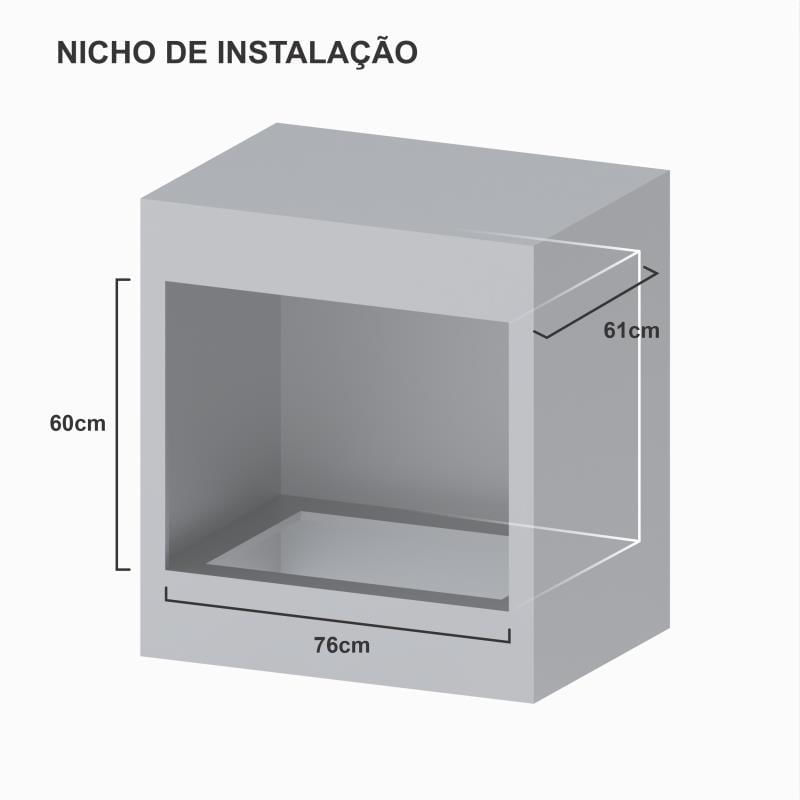 Forno de Embutir a Gas 90L Bianco GIIi Gas Glp