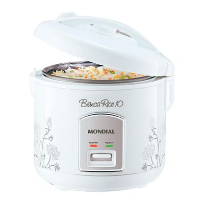 Panela Eletrica de ARROZ Bianca Rice 10 Xicaras com Funcao Aquecer Branca PE-10 220V