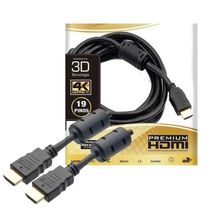 Cabo Hdmi 2.0 4K Ultra HD 3D Full Hd 19 Pinos para Tv LCD LED Plasma Ps4 - 10 Mts