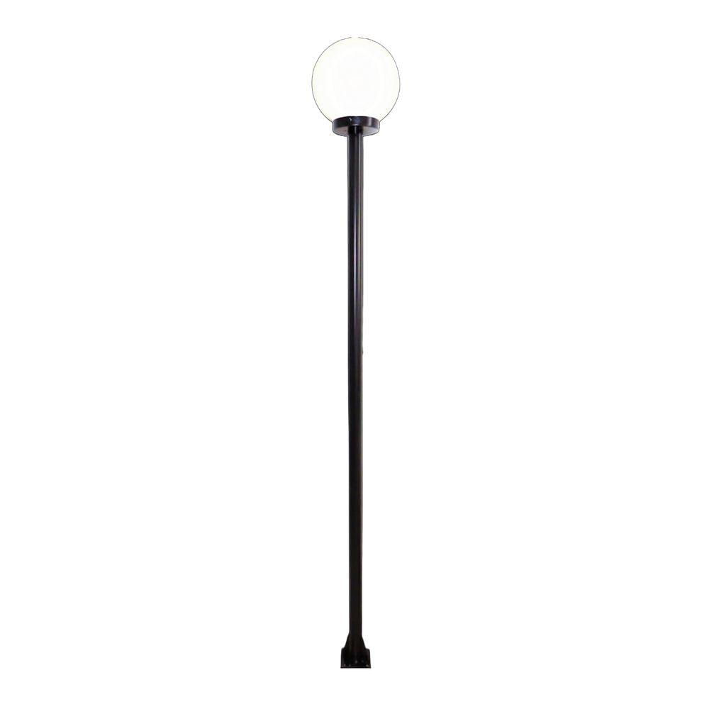 Poste E Luminária Colonial Globo G De Jardim Preto 150Cm