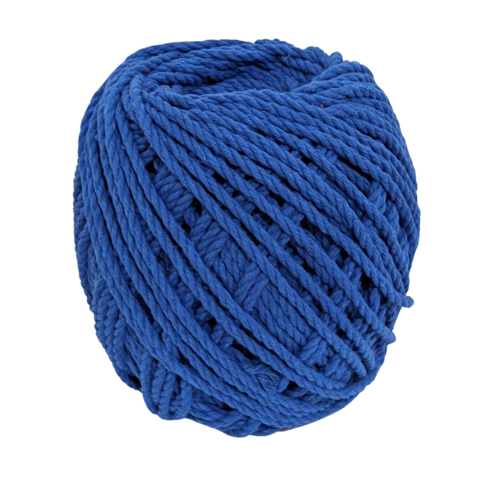 Cordão de Algodão Torcido São Francisco Azul Royal 120 m