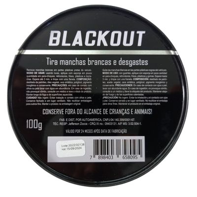 Revitalizador De Parachoques Blackout 100G