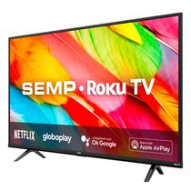 TV LED 43 SEMP R6500 SMART ROKU FHD 1768352 Smart TV LED 43" Semp Roku Full HD 3 HDMI 1 USB Preta Bivolt