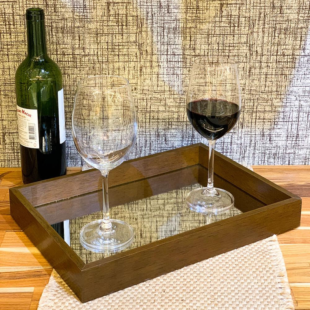 Bandeja Woodart Naturals  de Madeira 35cm x 25cm x 5cm