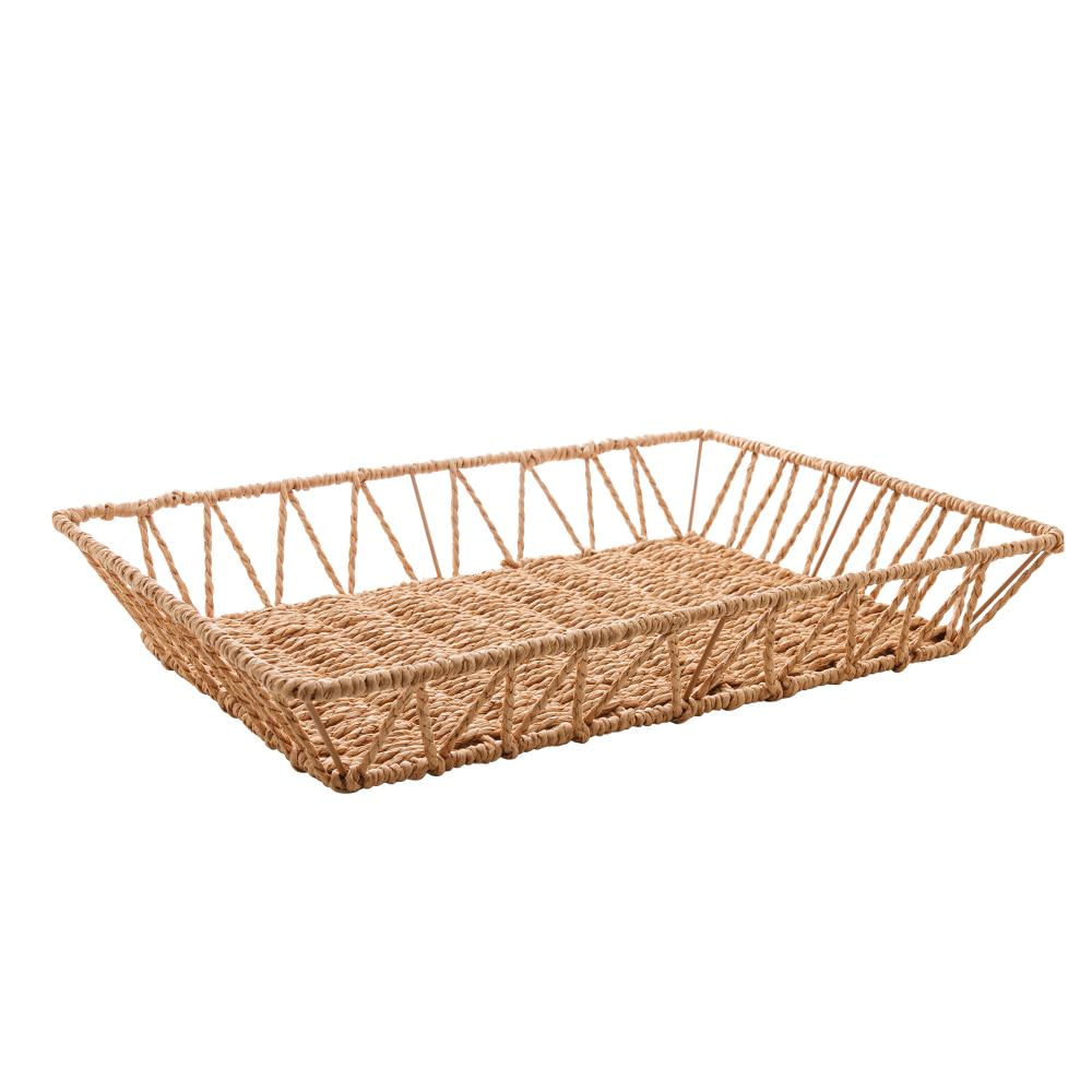 Bandeja Retangular Wolff de Papel e Metal 38cm x 28cm x 6cm