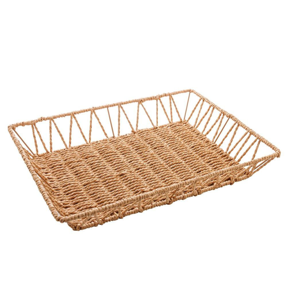Bandeja Retangular Wolff de Papel e Metal 38cm x 28cm x 6cm