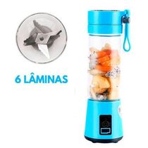 Mini Liquidificador Vitaminas Usb Portátil Academia - Azul