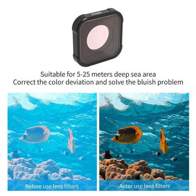 Filtro Lente Para Mergulho Rosa Para Gopro 9 E 10