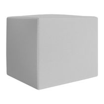 Puff Quadrado 33x41x33cm Multimóveis Ex5001 Branco Branco