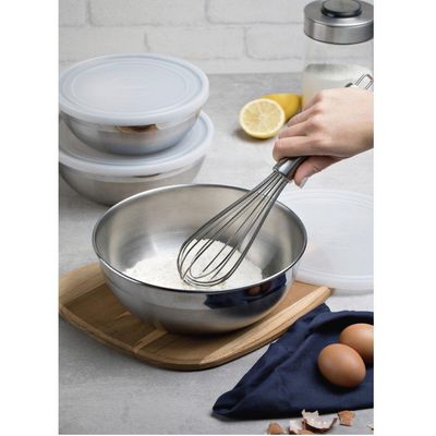 Jogo De Potes Freezinox Em Aço Inox Com Tampa Plástica