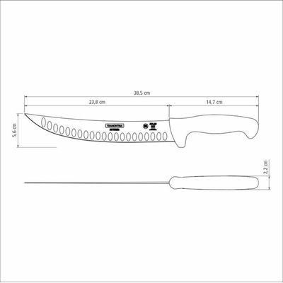 Faca Carne Inox 10 Profissional Preto Butcher Tramontina