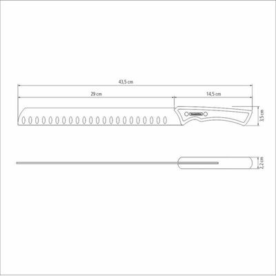 Faca Slicer/Fatiar 12' Churrasco Black Tramontina