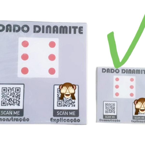 Dado Dinamite, Dado da Ilusao Pequeno Para Close Up 12 Cm B+