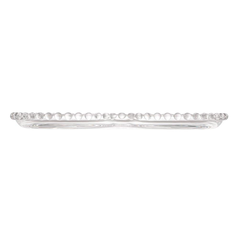 Prato Wolff Pearl de Cristal Incolor 25cm x 22cm x 2cm