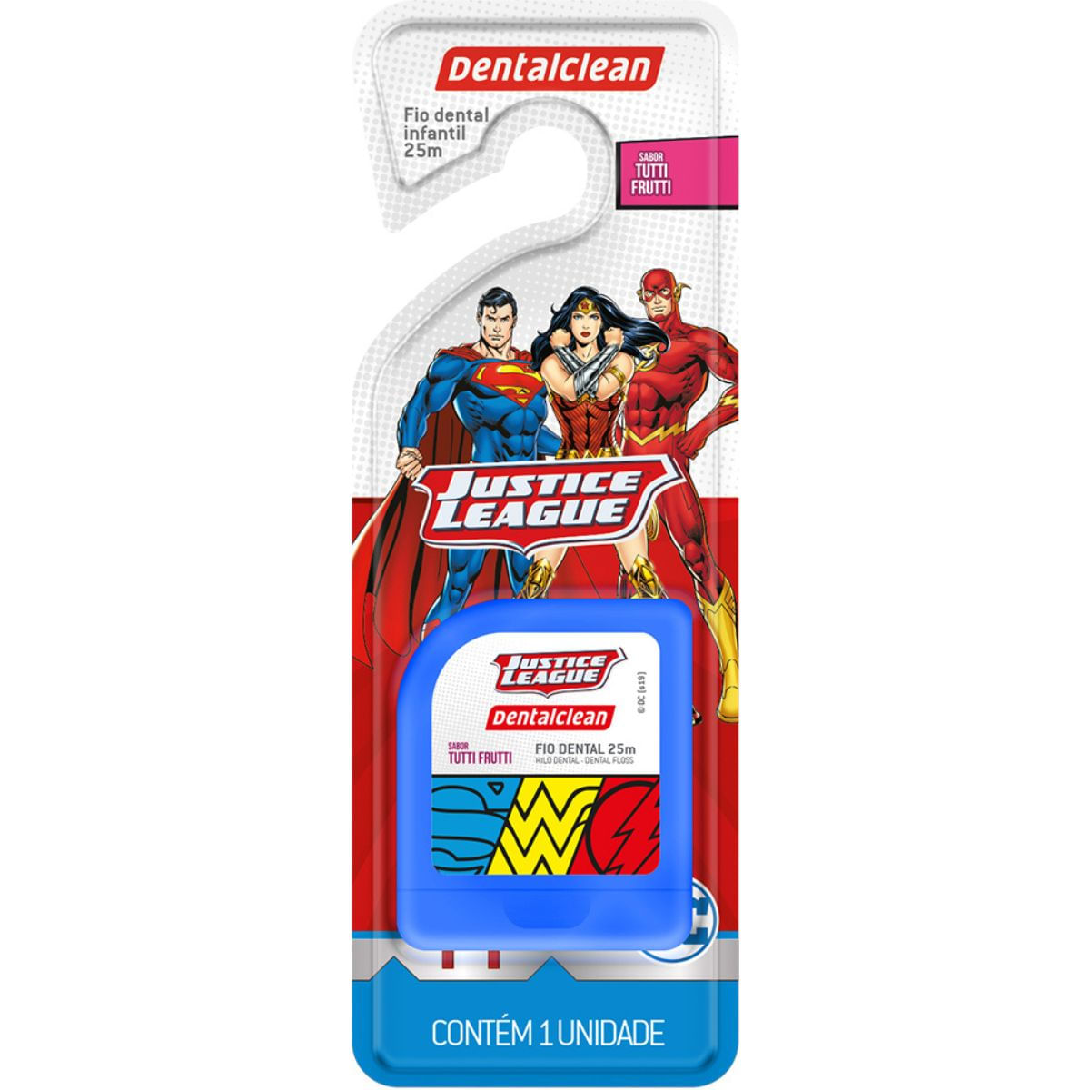 FIO DENTAL INFANTIL HERÓIS LIGA DA JUSTIÇA 25M - DENTALCLEAN