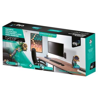 Suporte Articulado Para Monitor / Tv 17 A 34 Pistão A Gás F410 Elg