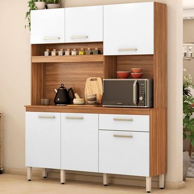 Cozinha Compacta 6 Portas Alamo 91601 Amendola Branco Demobile Amendola Branco