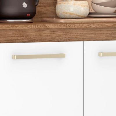 Cozinha Compacta 6 Portas Alamo 91601 Amendola Branco Demobile Amendola Branco