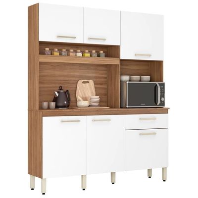 Cozinha Compacta 6 Portas Alamo 91601 Amendola Branco Demobile Amendola Branco