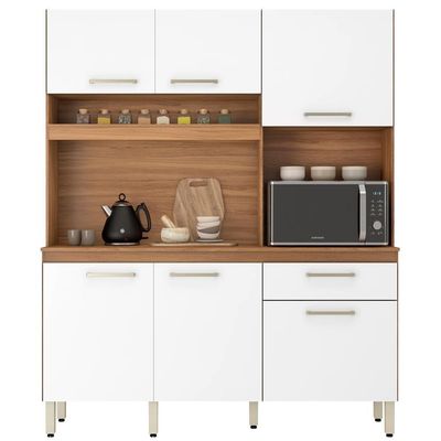 Cozinha Compacta 6 Portas Alamo 91601 Amendola Branco Demobile Amendola Branco