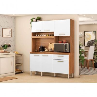 Cozinha Compacta 6 Portas Alamo 91601 Amendola Branco Demobile Amendola Branco