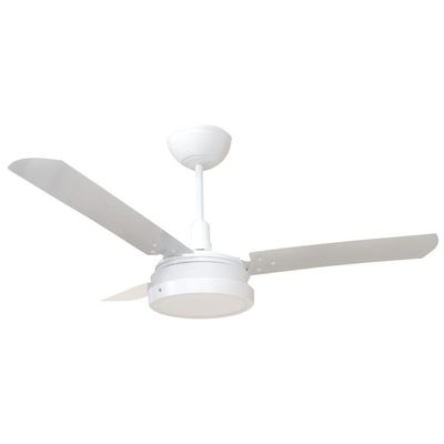 Ventilador Luz Led Vinius Branco 220V 3 Pás Brancas 220